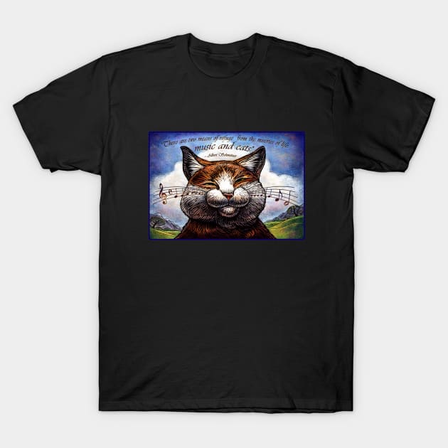 Music Cat T-Shirt by ChetArt